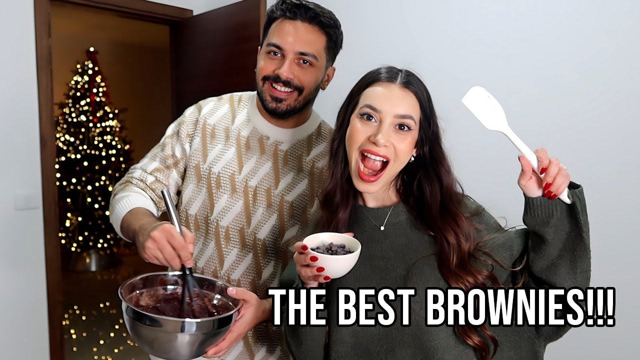 Making brownies with my husband 🍪🎄 خبزنا براونيز أنا وزوجي | Vlogmas 13 & 14