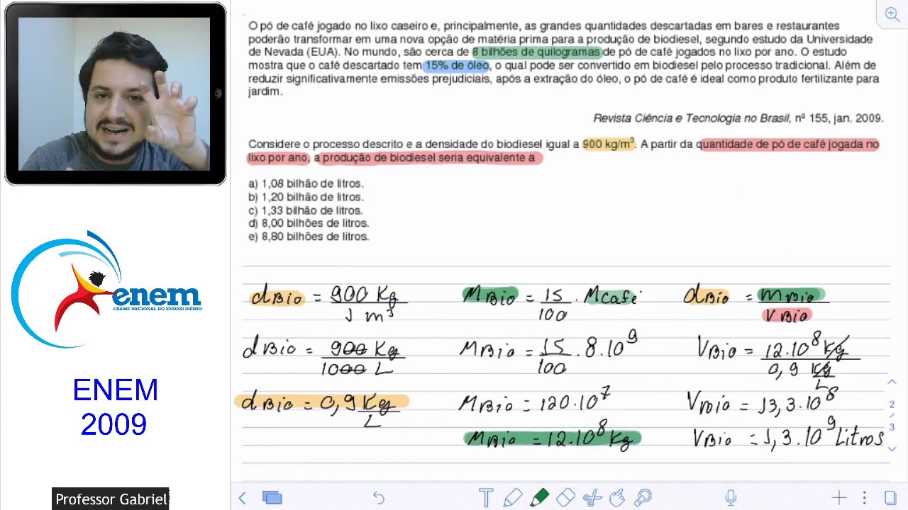 ENEM 2009 cancelada - HIDROSTÁTICA