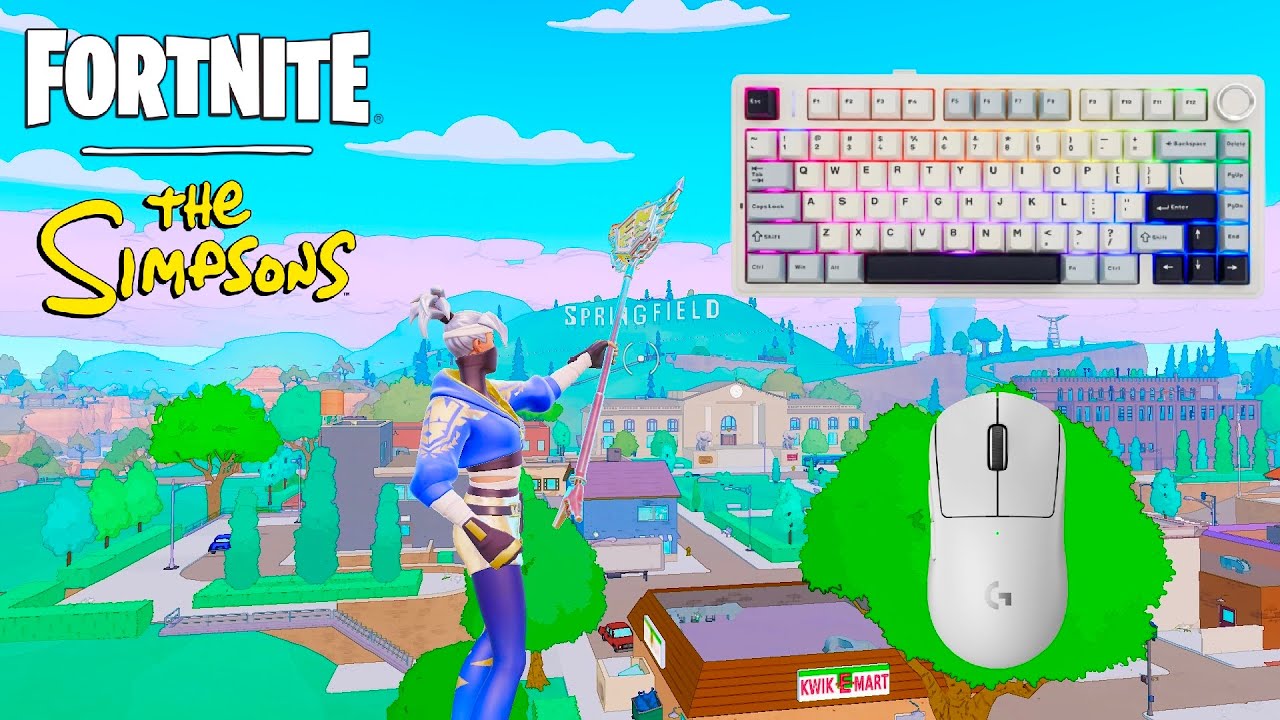 *NEW* SIMPSONS RELOAD 🏆Aula F75 ASMR😴Satisfying Keyboard Fortnite 900 FPS 4K