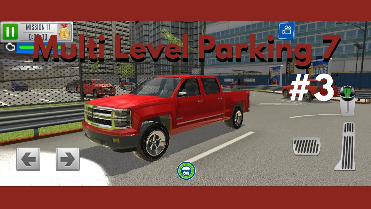 ​Multi Level Parking 7 |Level 11×15 Complete With Red 4×4 Pickup Truck!