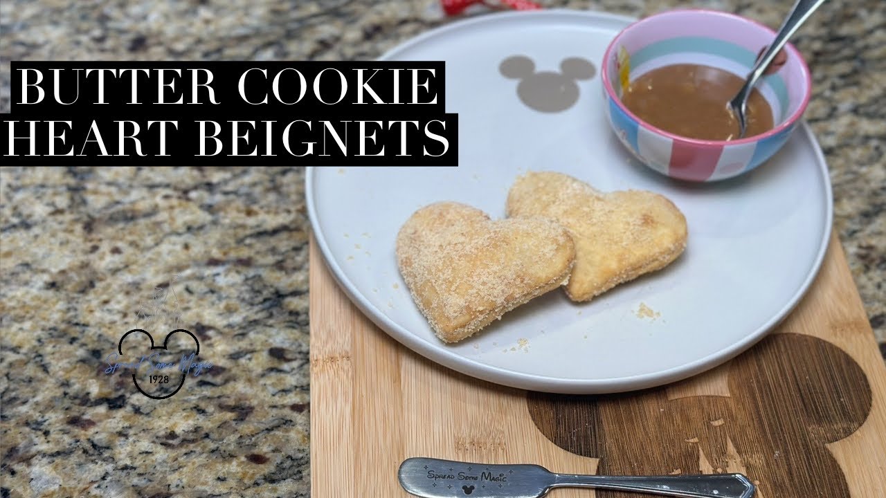 Butter Cookie Heart Beignets - a special treat from the Disneyland Resort