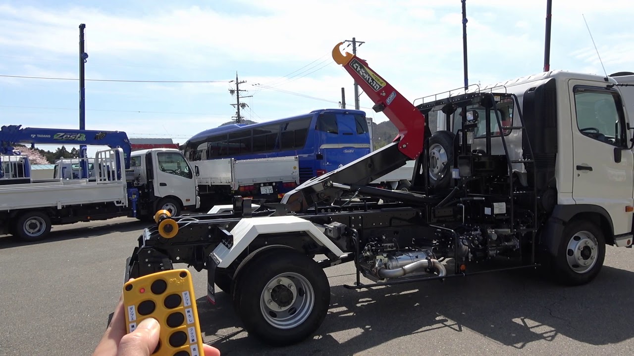 日野 新型レンジャー 極東開発製ハイパースイングフックロール！ ラジコン作動