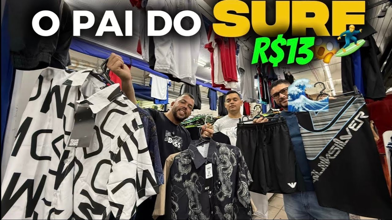 👑🌊 COMO COMPRAR ROUPA DE SURF BARATA NA FONTE DOS LOJISTAS DO BRÁS 🏄‍♂️