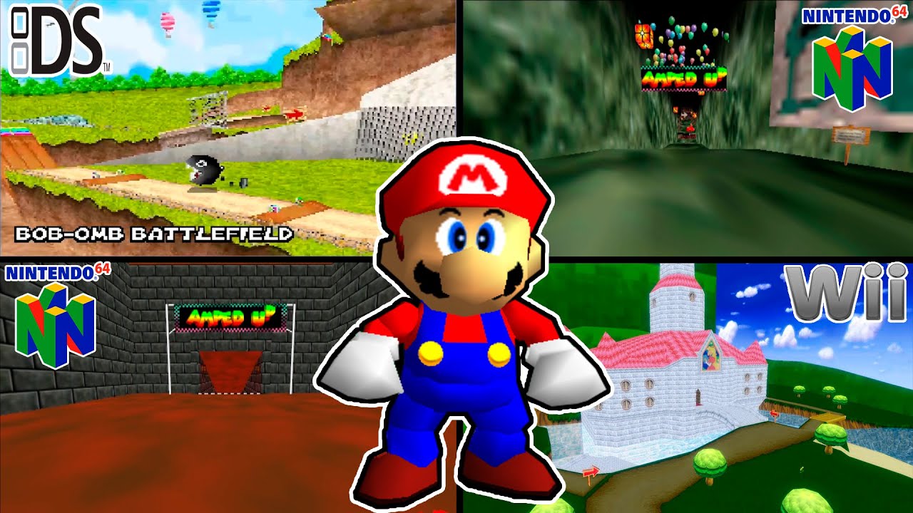 Circuitos de SUPER MARIO 64 recreados en diferentes MARIO KART