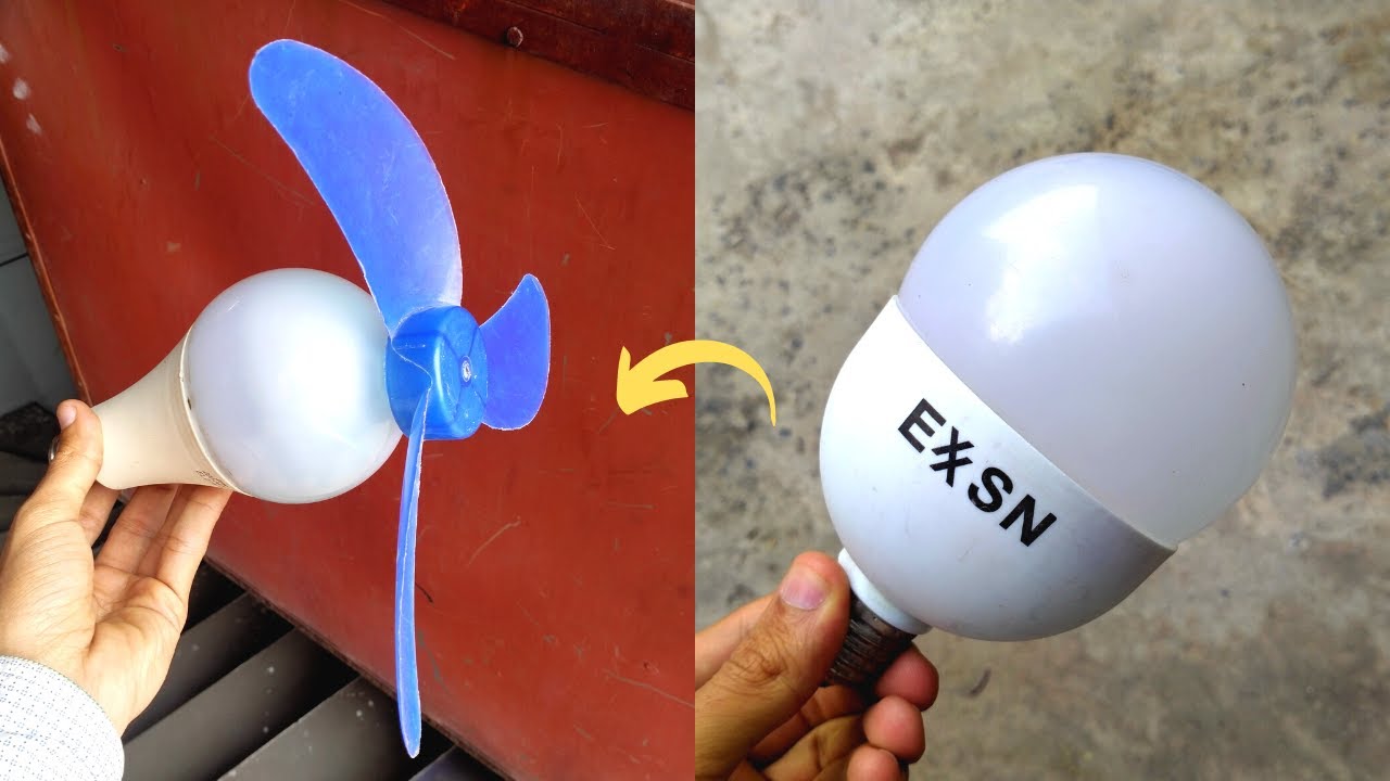 Making DC Fan Using Old LED Bulb Case