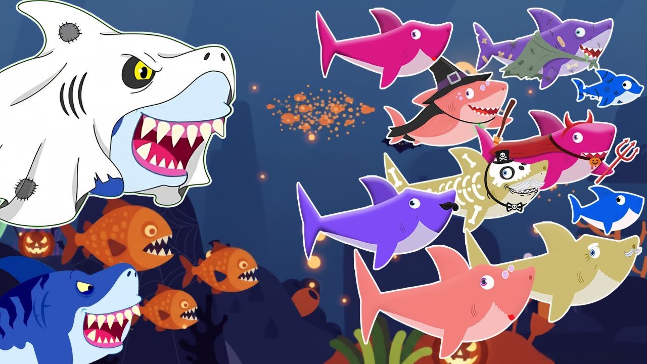 Baby Shark Halloween Day: Spook-tacular Fun for the Whole Family! 🦈 | Kids Songs Momonico