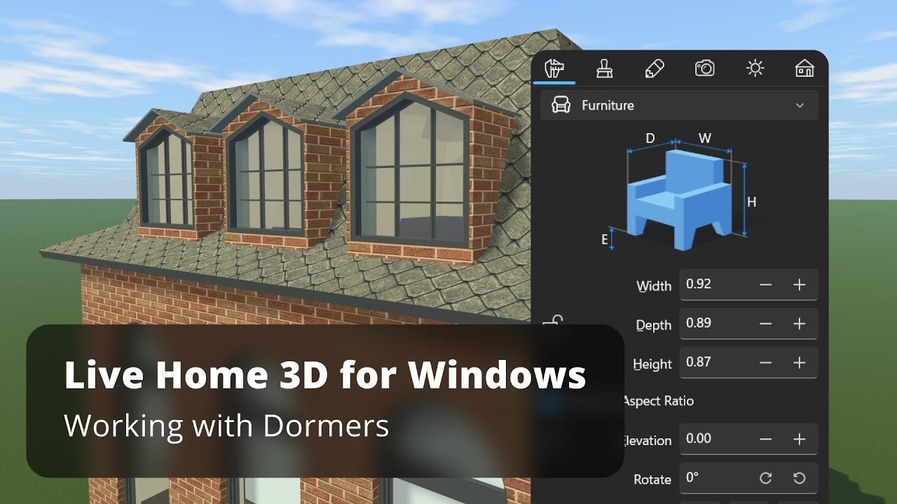 Working with Dormers - Live Home 3D for Windows Tutorials