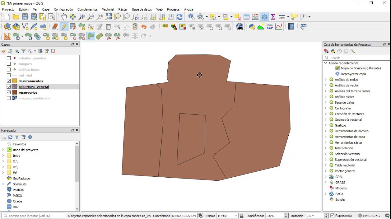 Edición de polígonos en QGIS 3
