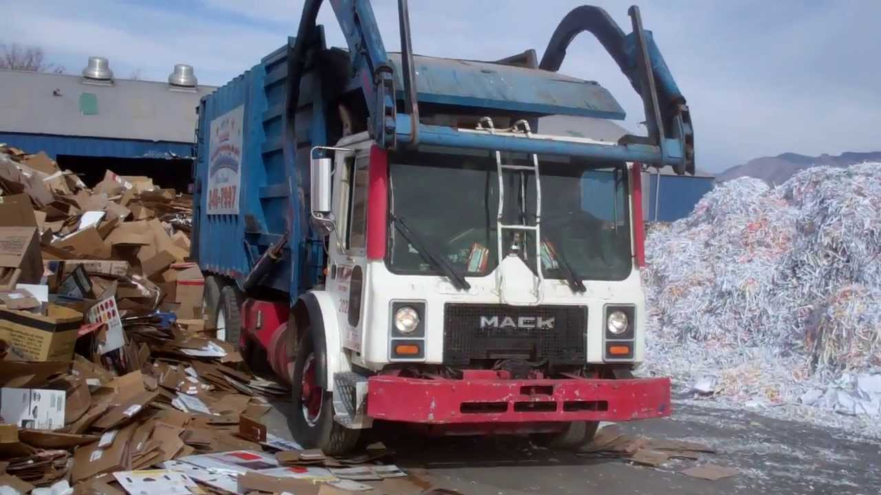 All American Waste Removal - Unloading at Master Fibers Inc.