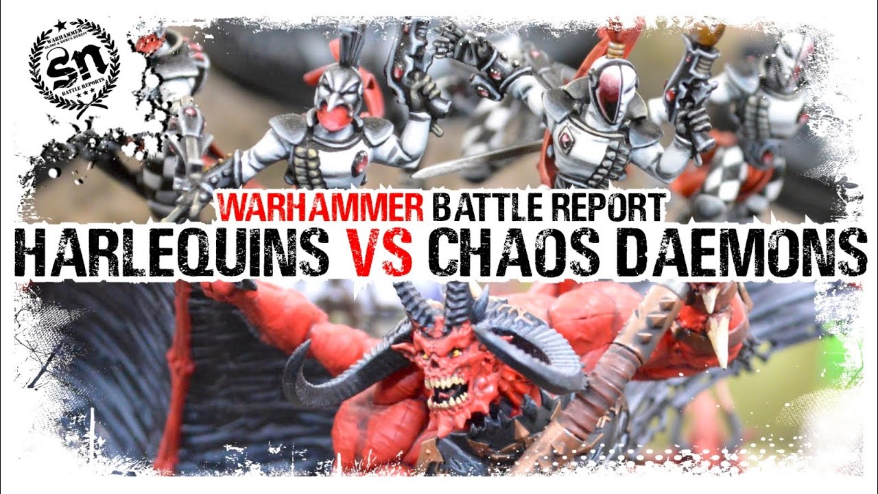 Harlequins vs Chaos Daemons - Warhammer 40,000 (Battle Report)