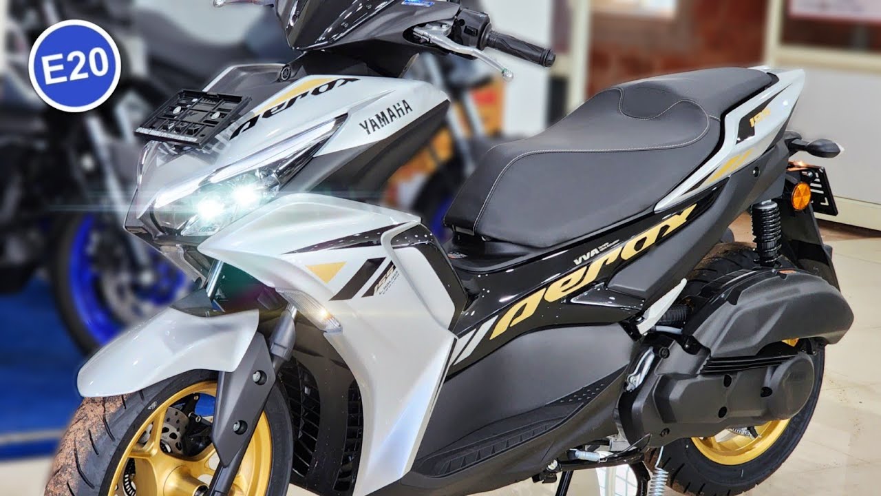New Yamaha Aerox 155 Silver Colour E20 , On Road Price, Mileage, Features