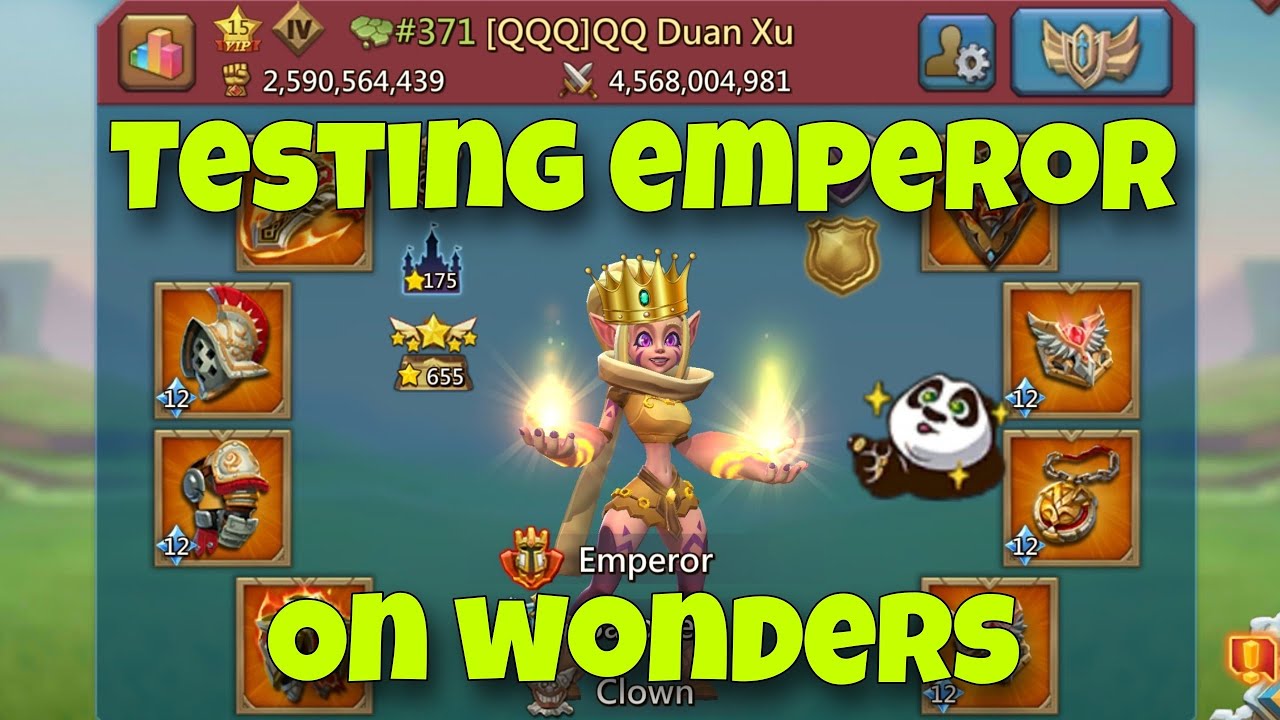 Lords Mobile - Emperor account in action! Playing wonders against SSq and KD1. 100% winrate?