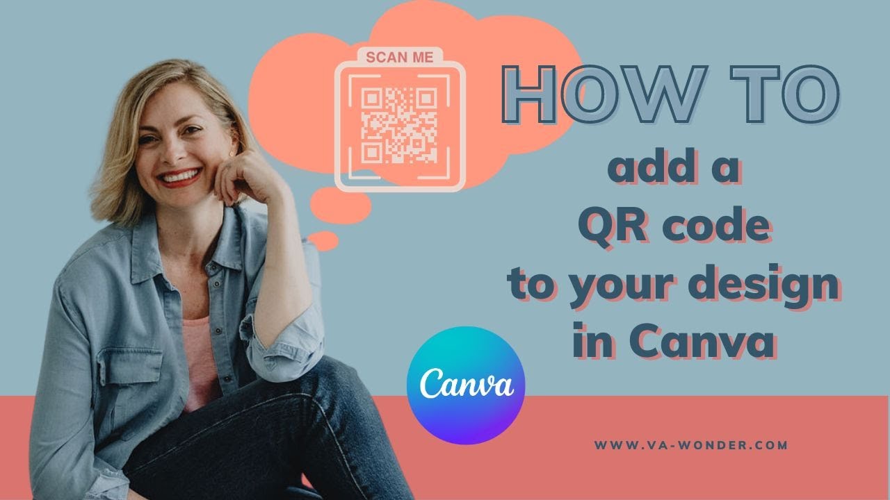 How to add a QR code to your design in Canva | Easy Canva Tutorial  | Small business tips