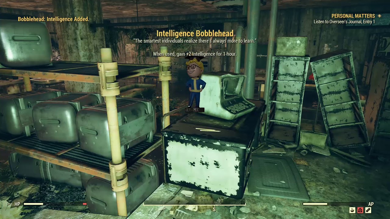 Fallout 76 Intelligence Bobblehead