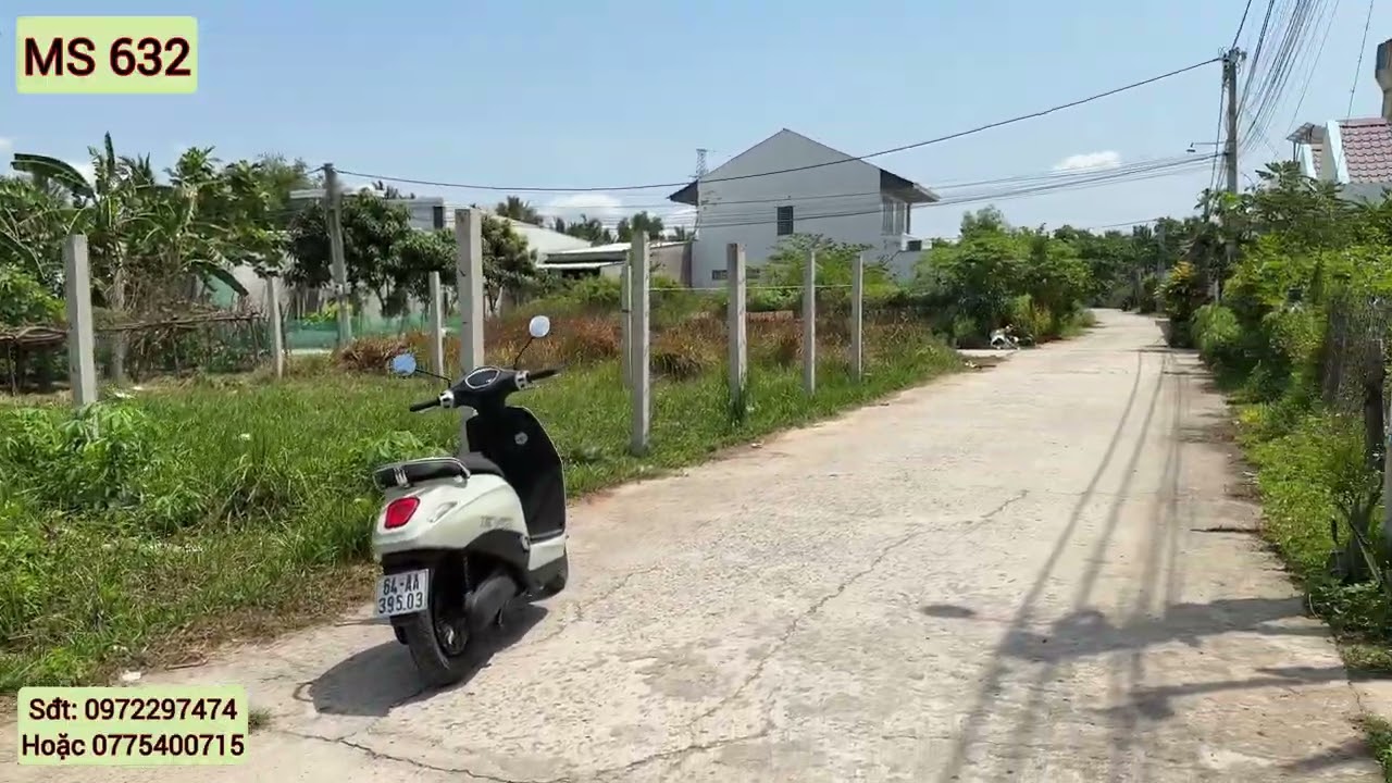 MS 632 bán 114 mét vuông đất full thổ cư hẻm ô tô phường long Đức Trà Vinh giá 380 triệu 0972297475￼