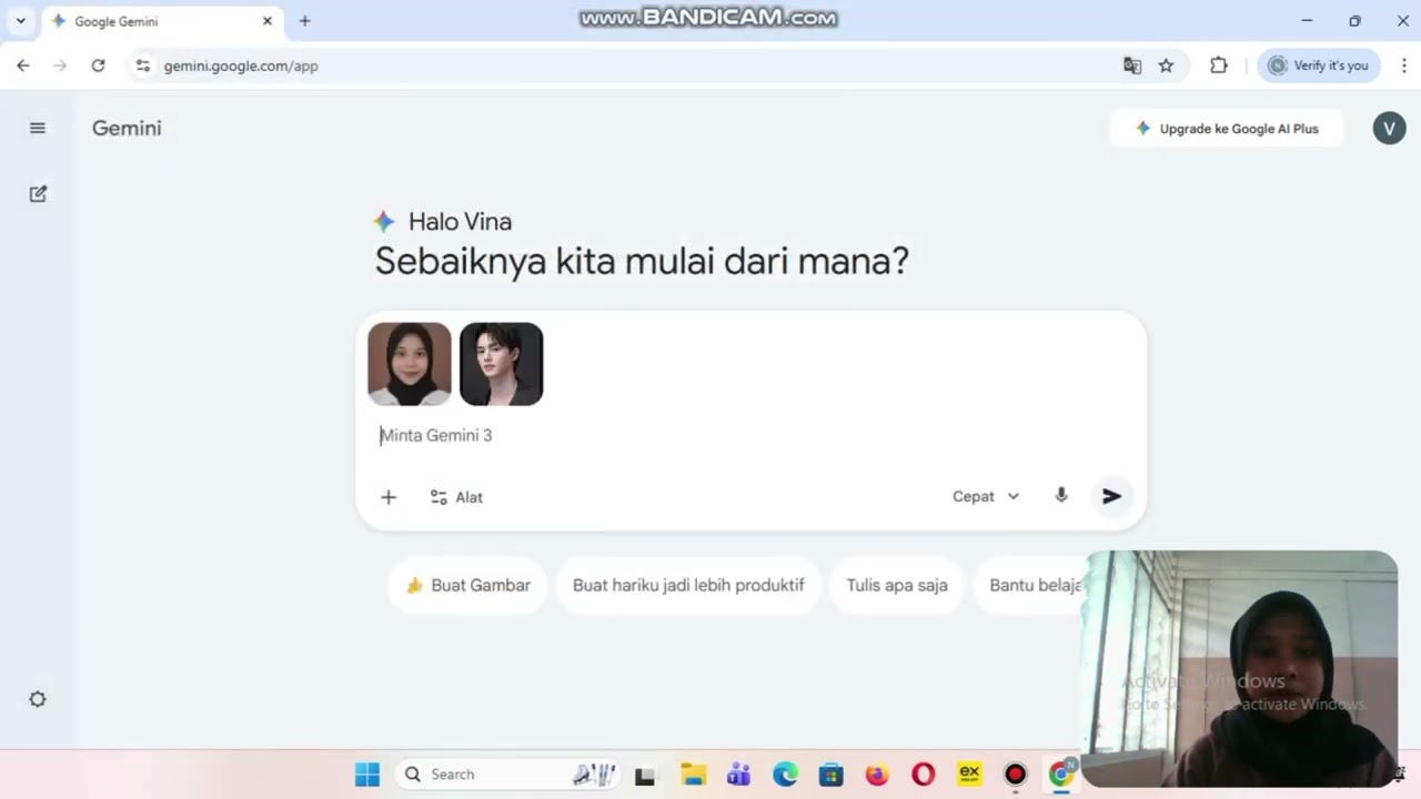 Tutorial edit foto bersama idola dengan menggunakan Gemini 