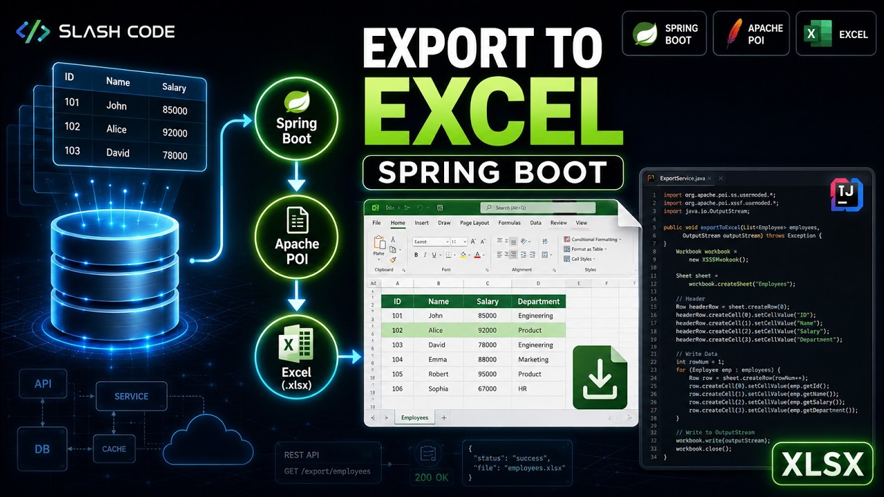 Export Data to XLSX in Spring Boot | Apache POI