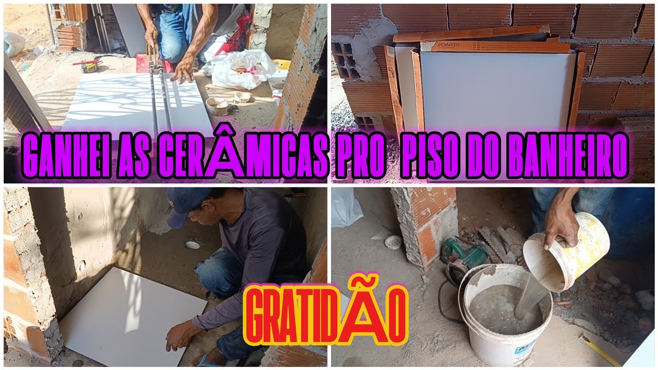 CONSEGUIMOS RELIGAR NOSSA AGUA// COLOCAMOS AS CERÂMICAS NO BANHEIRO// É SÓ GRATIDÃO 