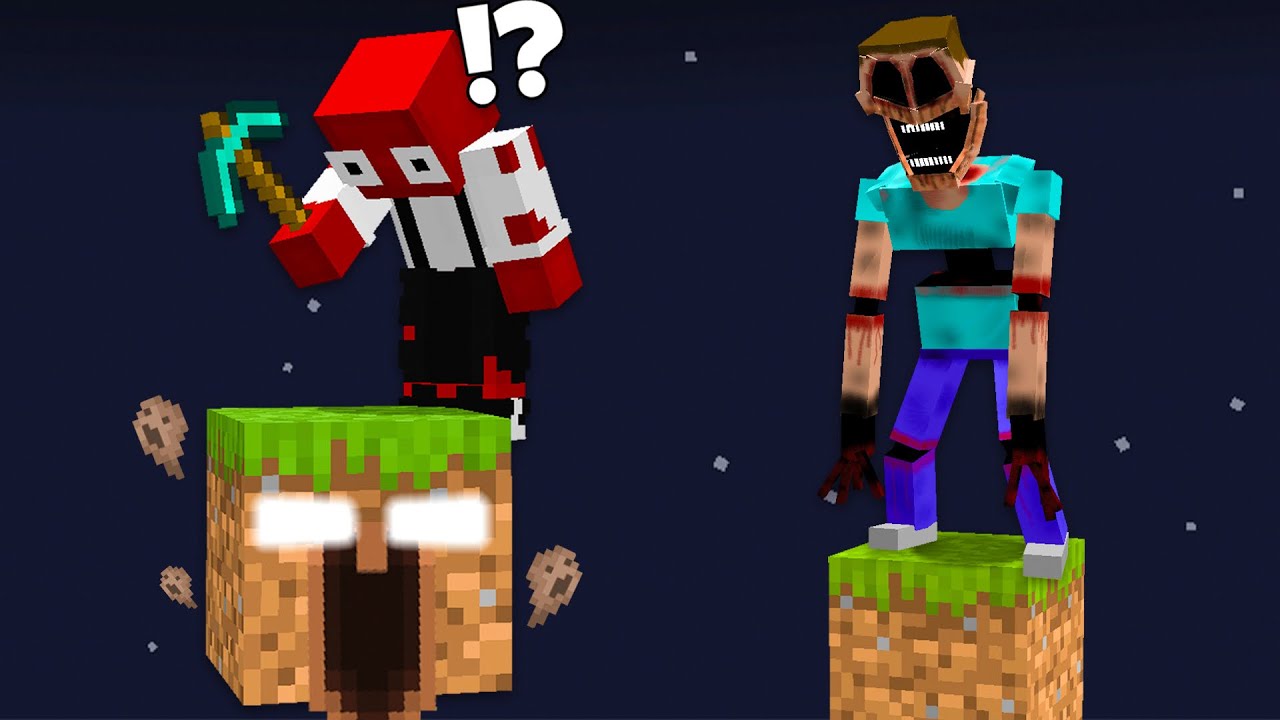 Přežil Jsem 24 Hodin na 1 HOROR Blocku v Minecraftu