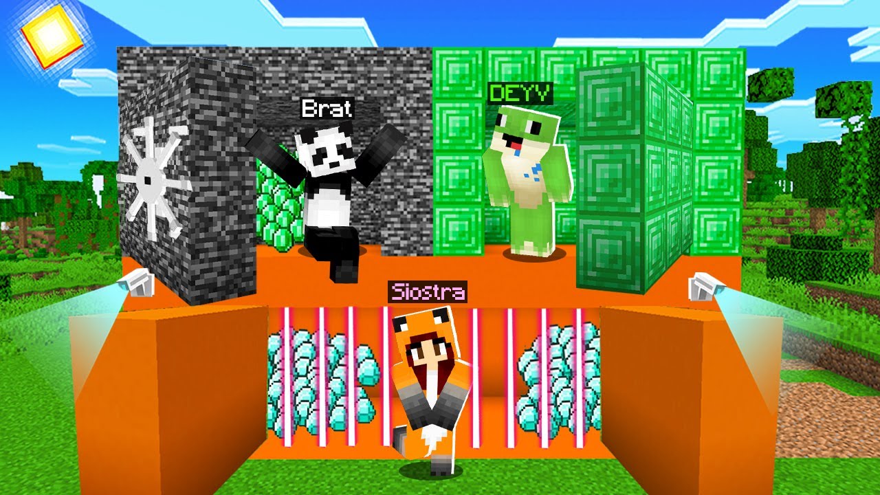SEJF DEYV vs MŁODSZA SIOSTRA vs BRAT w Minecraft!