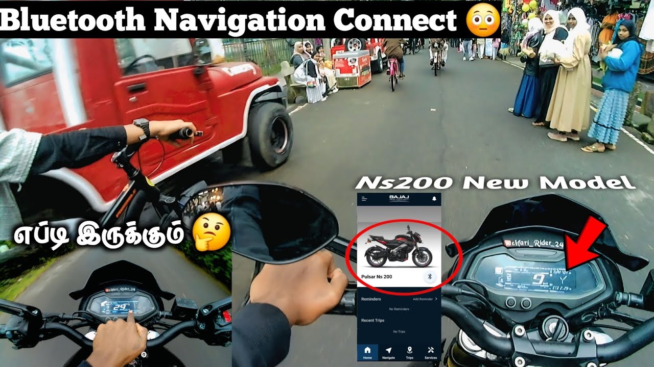 New Ns200🚀 Bluetooth Navigation Connect with Mobile😲 எப்டி இருக்கு 🤔 Motovlog Tamil🔥 [Mari_rider_24]