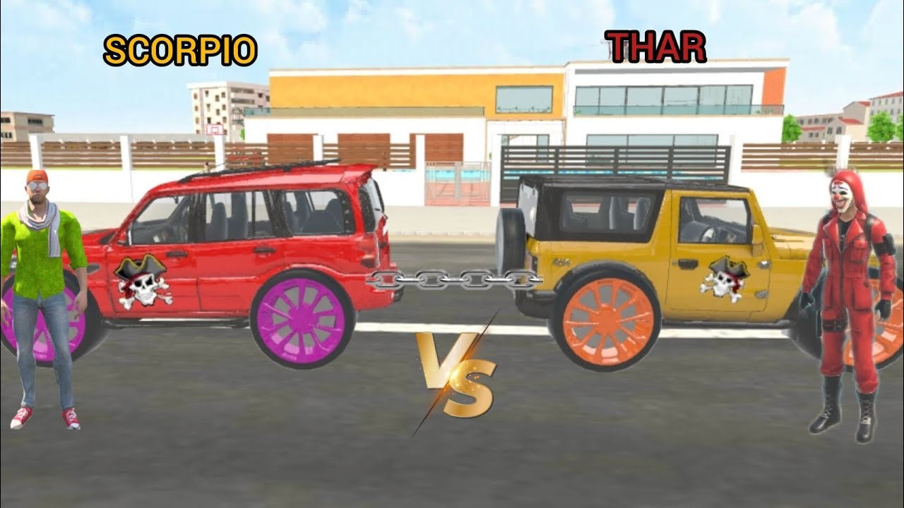 SCORPIO vs THAR 2 CHAIN IN INDIAN TEAFT AUTO SIMULATOR #indiantaftauto