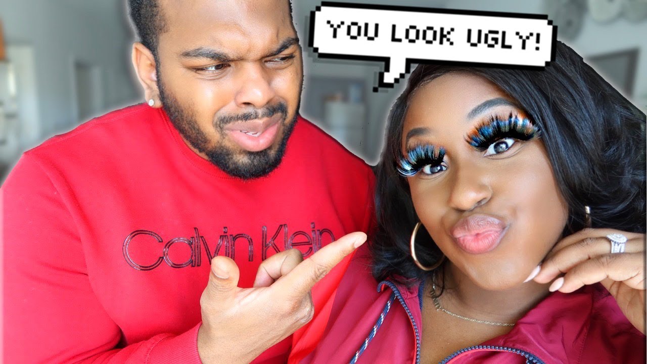 WEARING CRAZY EYELASHES TO SEE HOW MY HUSBAND WOULD REACT!
