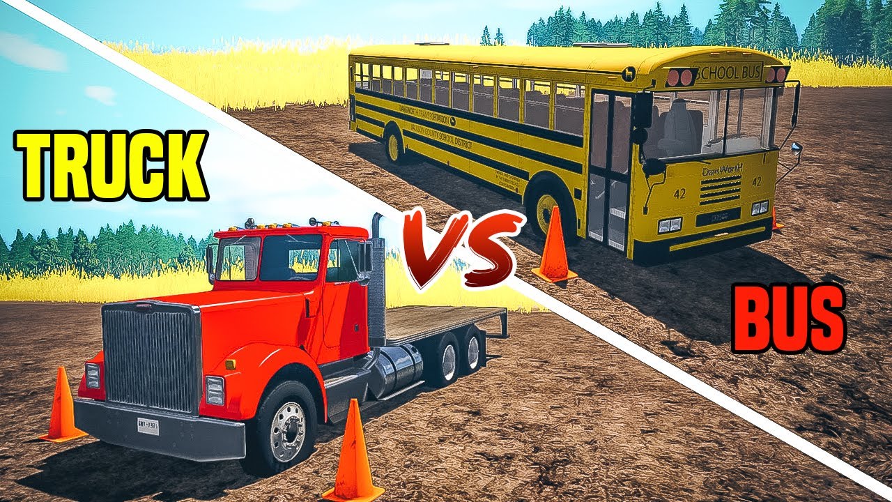 Bus vs Truck - Beamng drive | SpeedRolls