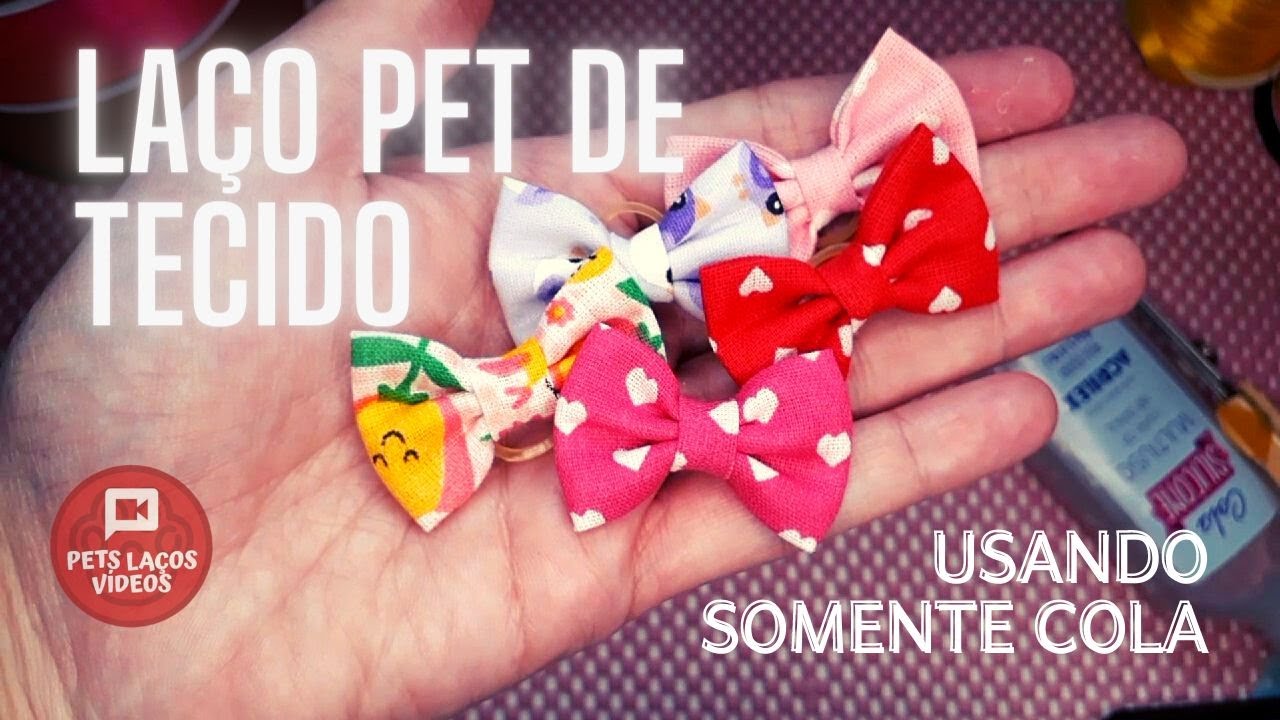 Laço Pet de Tecido | Usando Cola