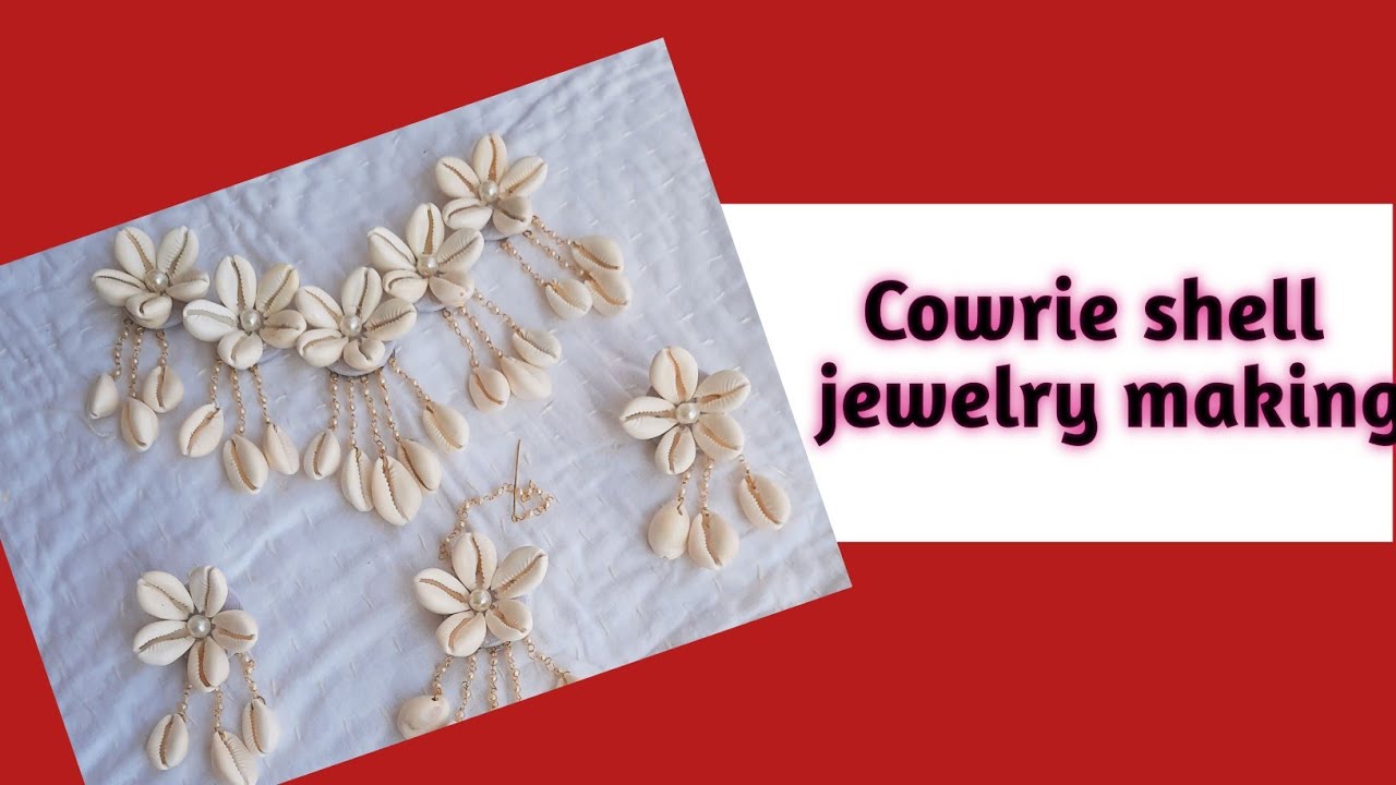 Cowrie shell jewelry making| Cowrie shell jewelry| Haldi jewellery |natural shell jewelry