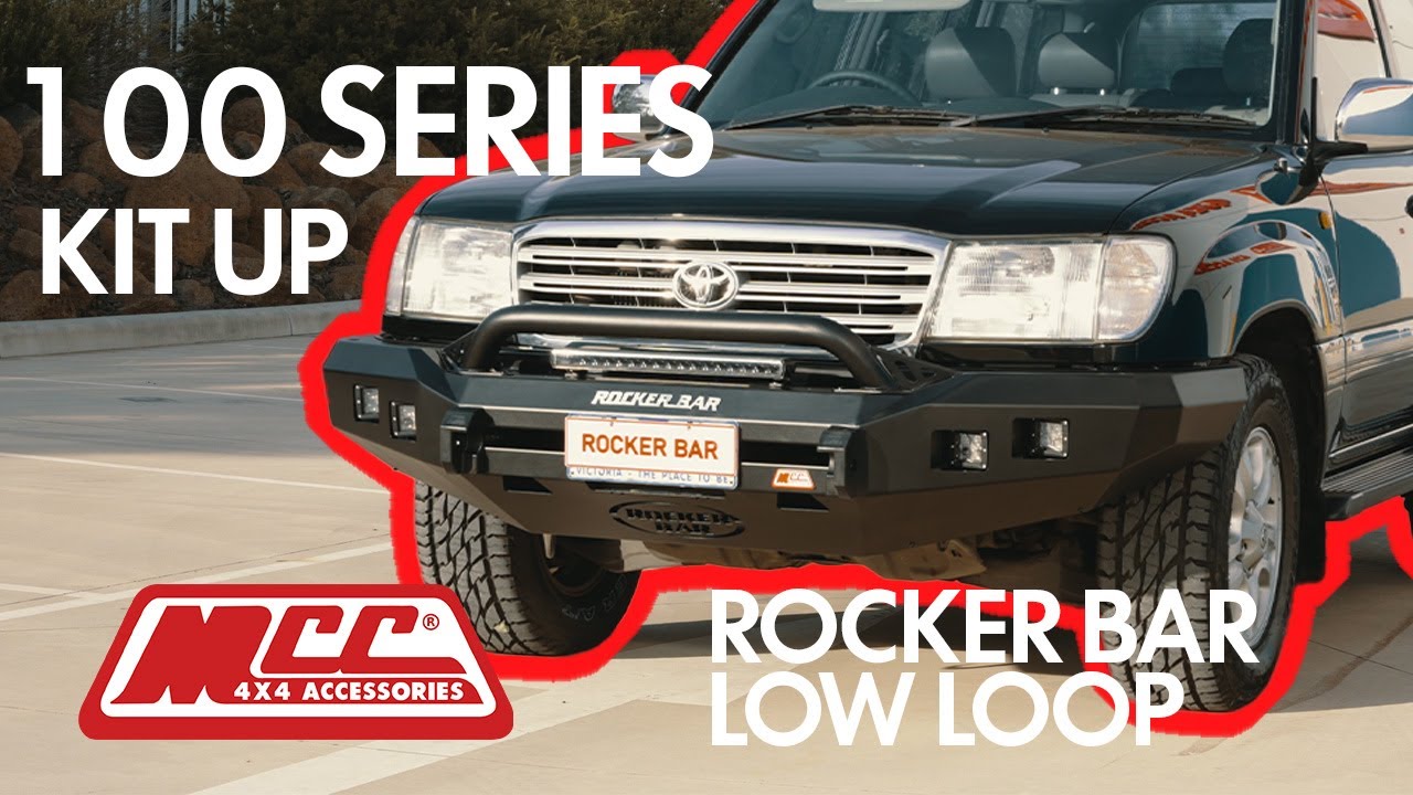 Bull Bar for your 100 Series Landcruiser | MCC4x4 Rocker Bar low loop