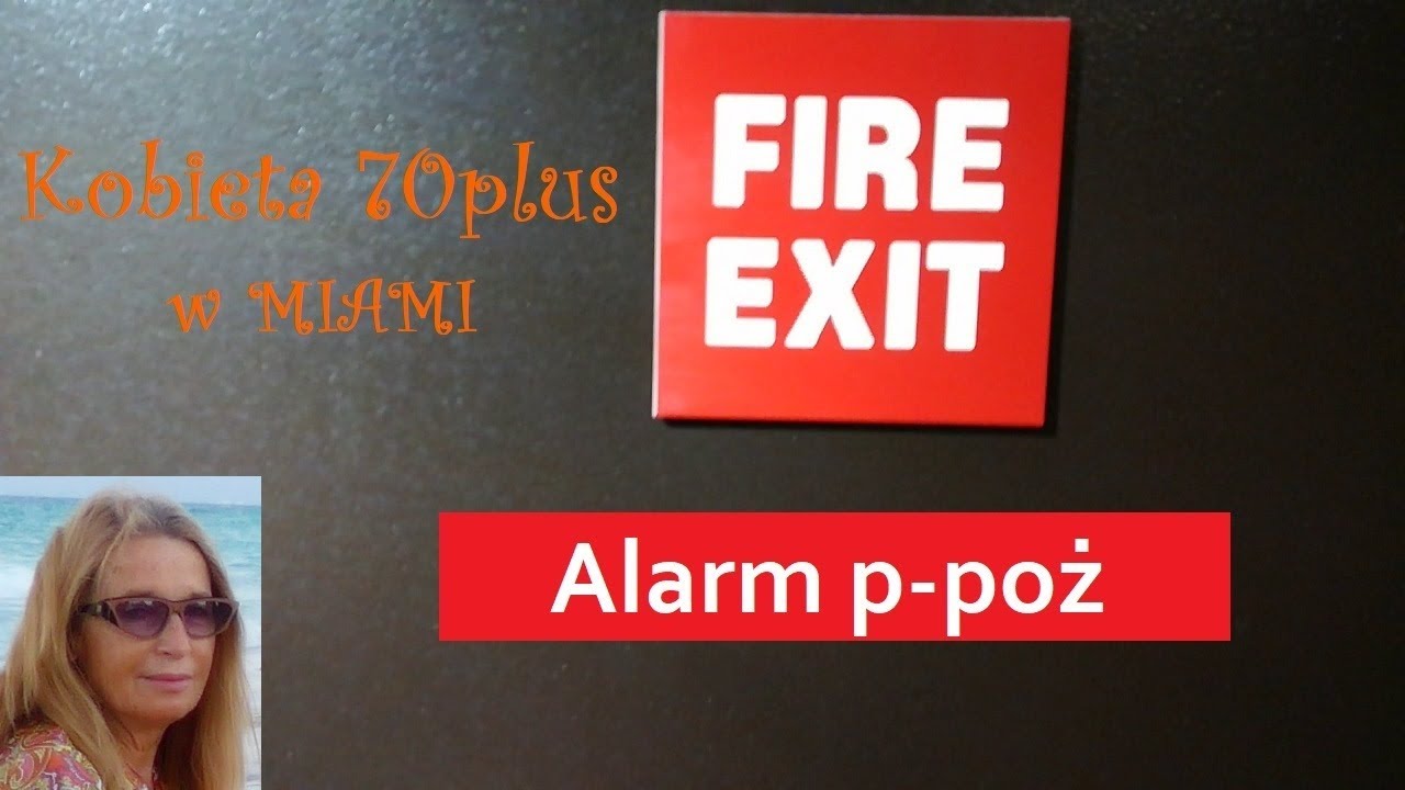 Miami South Beach. Alarm próbny pożarowy w budynku