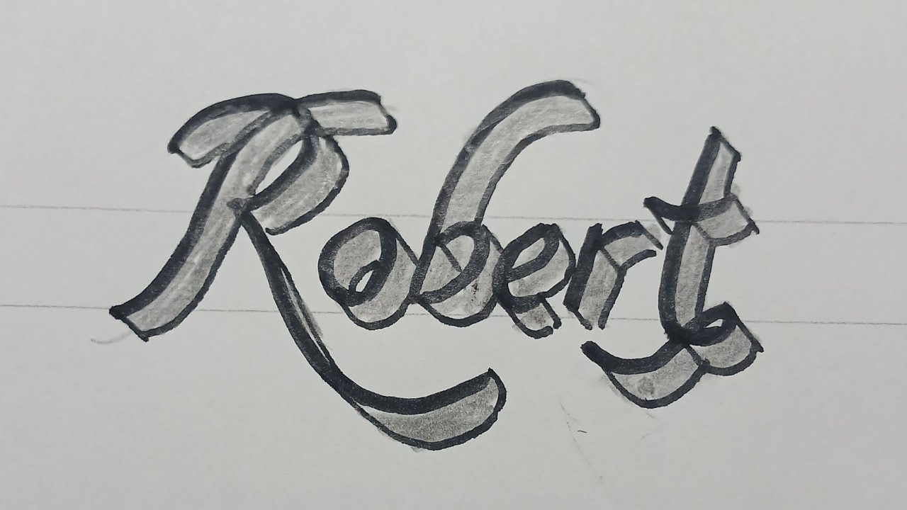 3d Drawing Calligraphy Name For Beginners / How To Draw Art On Paper Step By Step 39