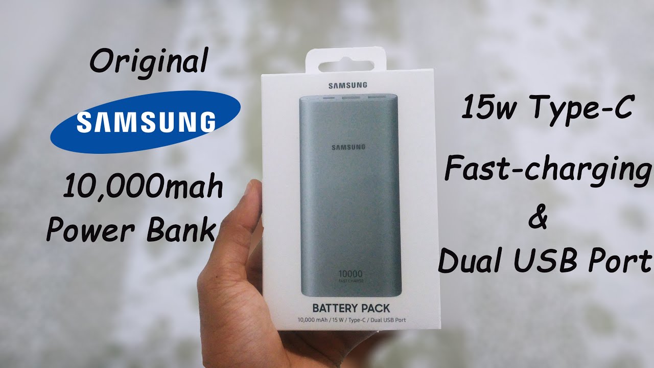 Samsung Fast Charge Power Bank Battery Pack 15W 10000 mAh with Type-C Cable 2020