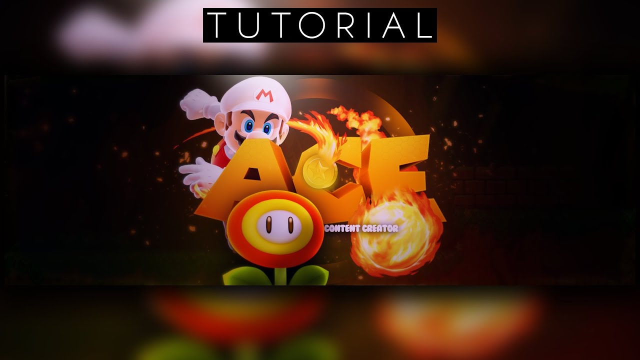 LIT 3D Mario Twitter Header Tutorial | Photoshop CC & Cinema 4D