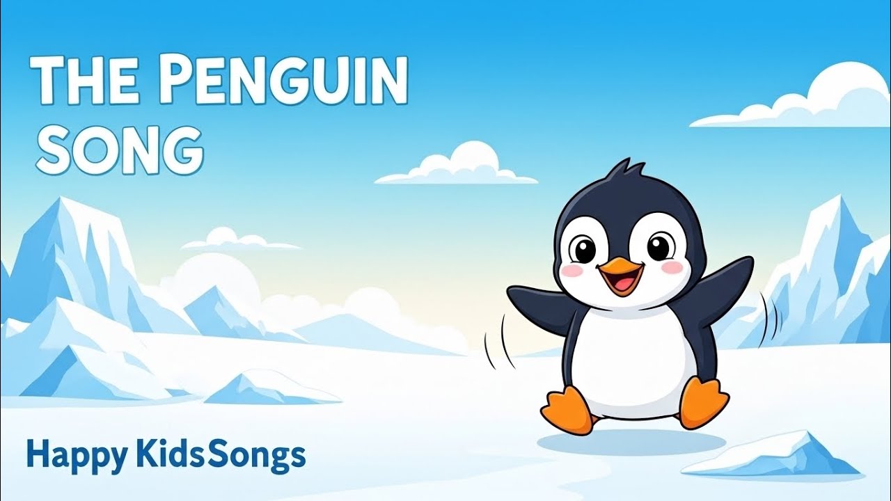 Penguin Song for Toddlers | The Penguin Song | HappyKidsSongs