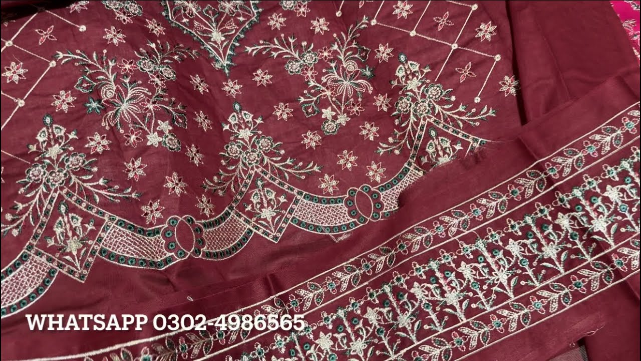 Eid Collection Embroidery Lawn 3pc / Fancy Jacquard Embroidery Dupata