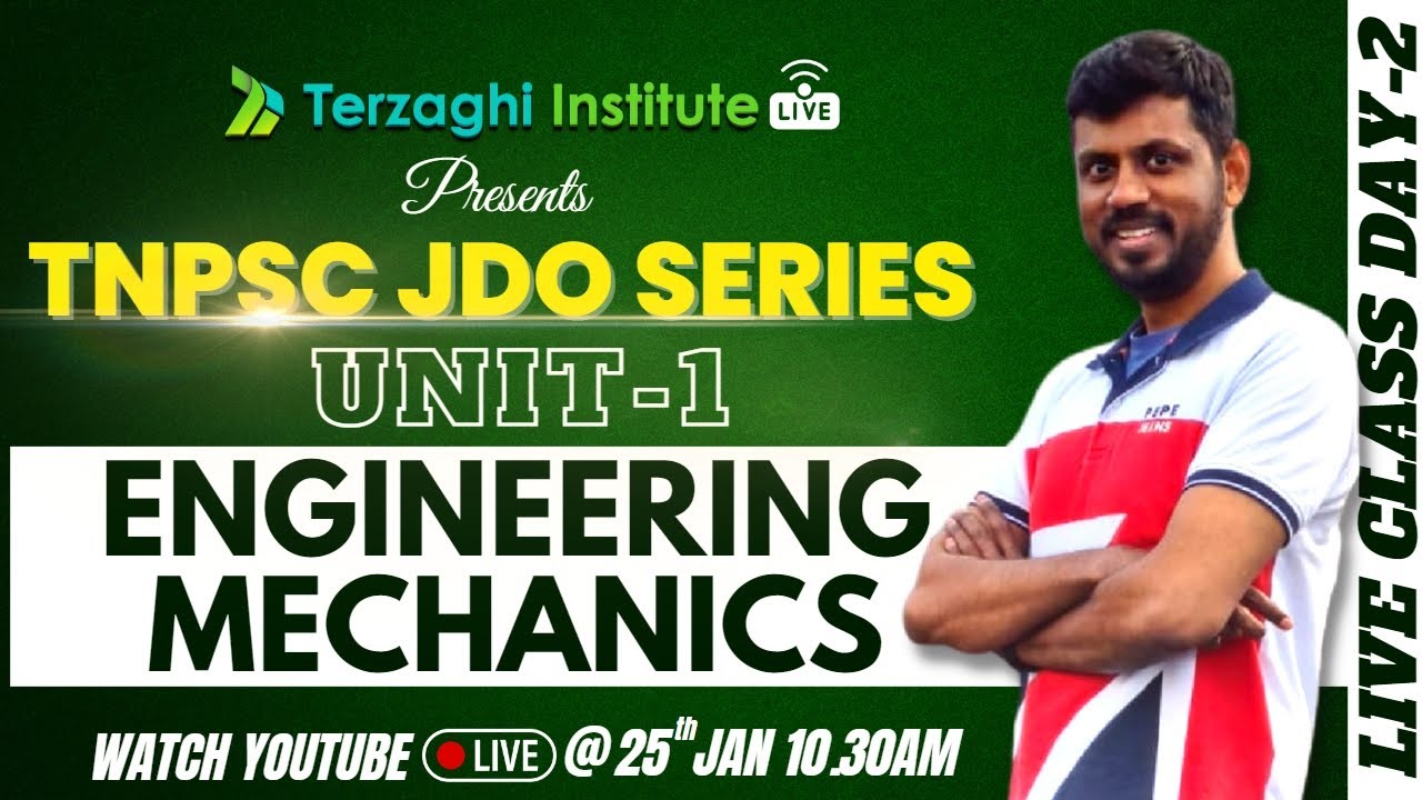 [🔴LIVE] Free TNPSC JDO Class | Engineering Mechanics | UNIT-1 | Director - D. NAGADEVAN