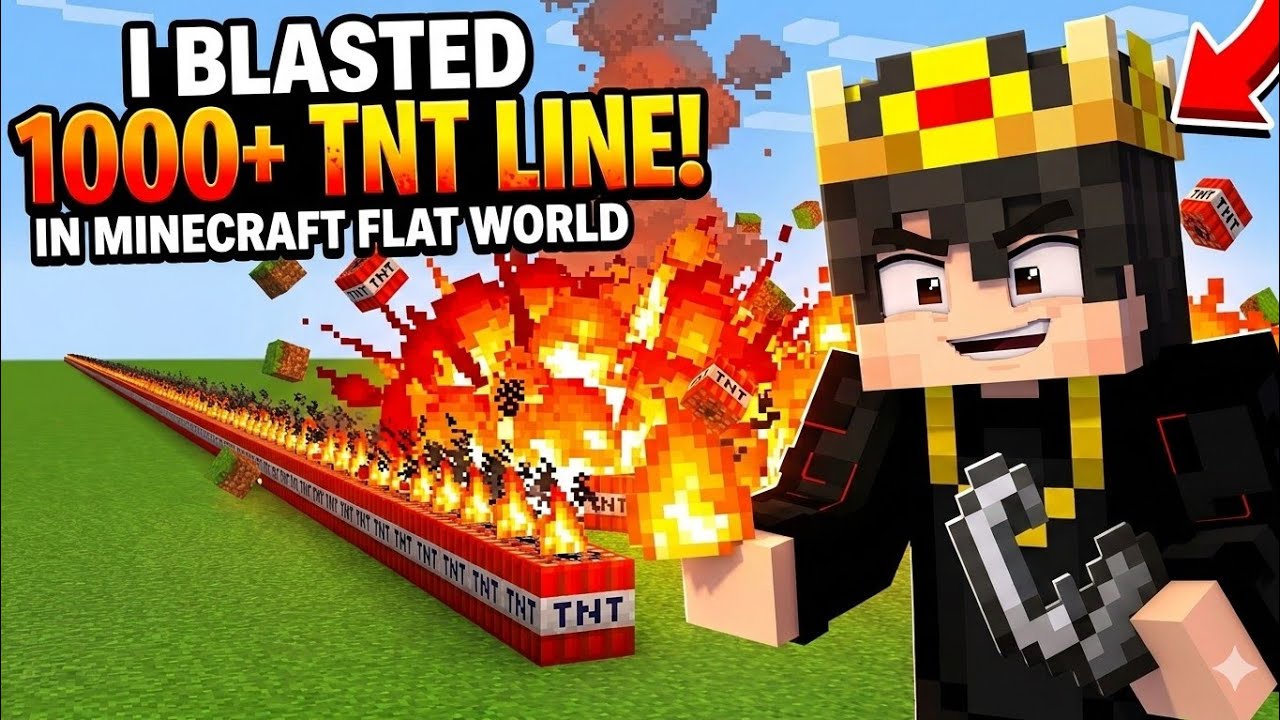 I BLAST 1,000+ TNT LANE IN MINECRAFT #ANIKETGAMING680 
