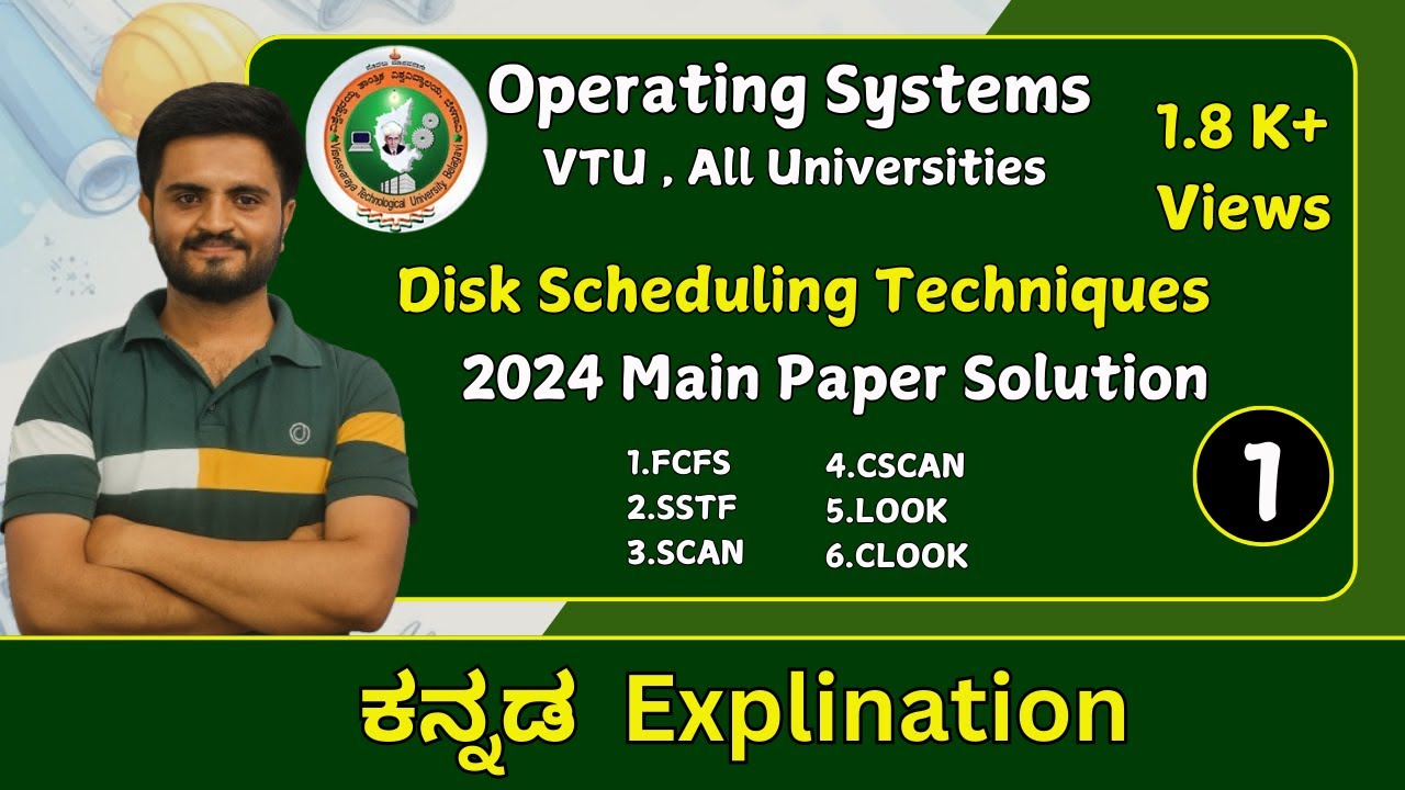 Disk scheduling algorithm in OS (FCFS , SSTF , SCAN , CSCAN , LOOK , CLOOK )