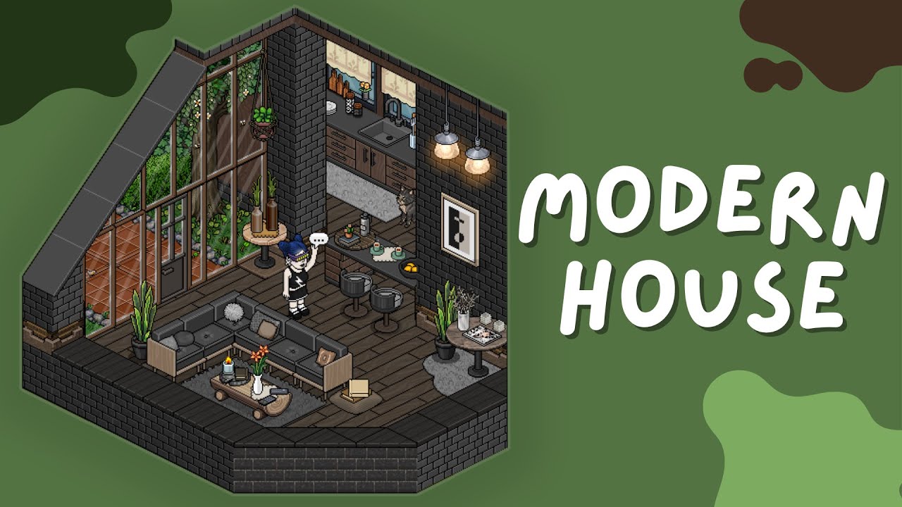 Casa, apartamento moderno / Modern Home, modern Apartment #habbo #habbohotel #design  #speedbuild