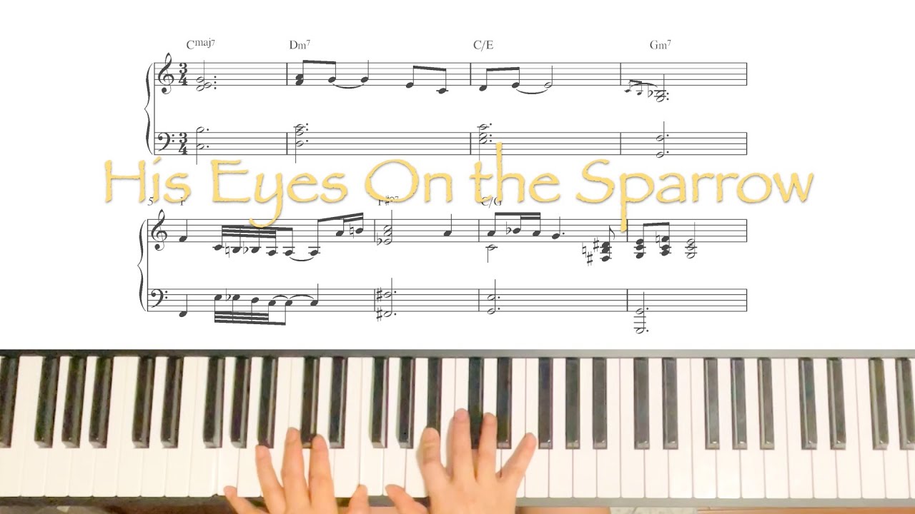 His Eyes on The Sparrow - Gospel Jazz hymn/Jazz solo piano/Sheetmusic
