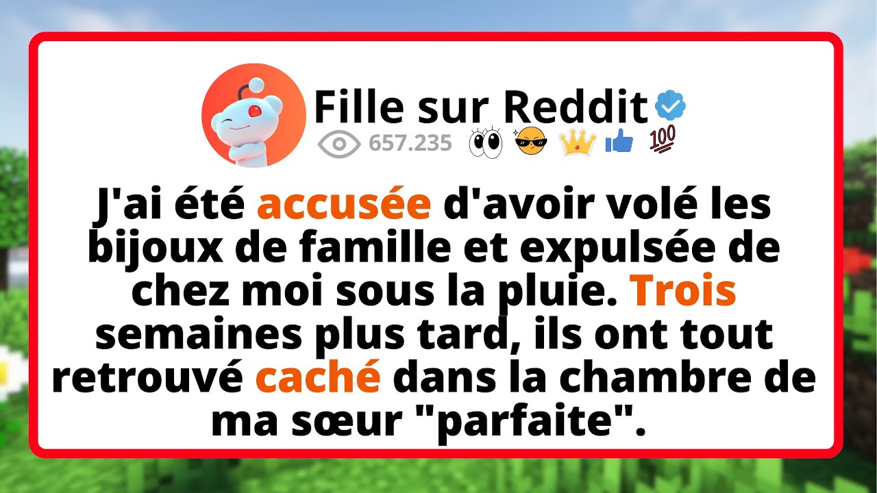 J'ai ÉTÉ accusée d'avoir volé les bijoux de FAMILLE et expulsée de chez moi sous la PLUIE. Trois...