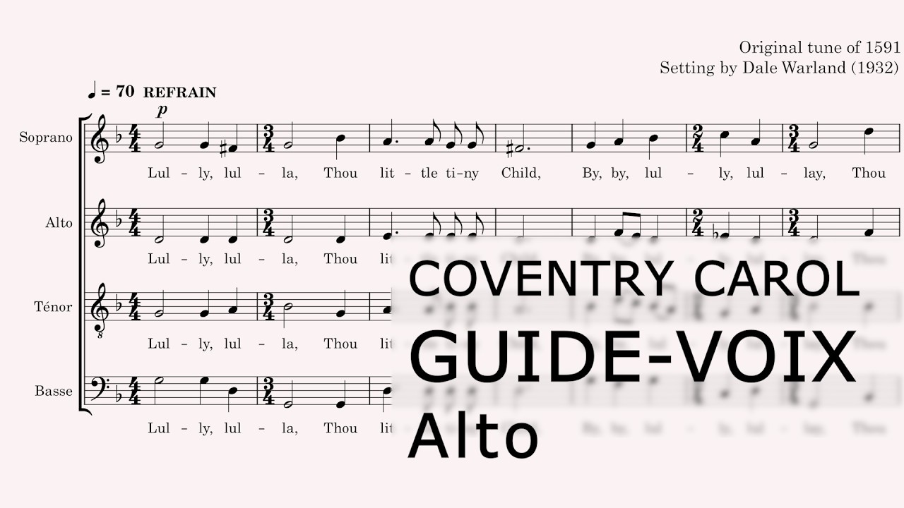 Coventry Carol Dale Warland – Guide voix Alto