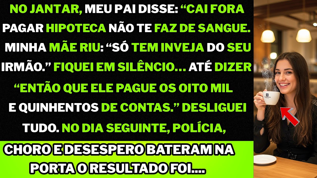 “Cai Fora Pagar a Hipoteca Não Te Faz família”, meu pai cuspiu no jantar. Fingi que não ouvi…
