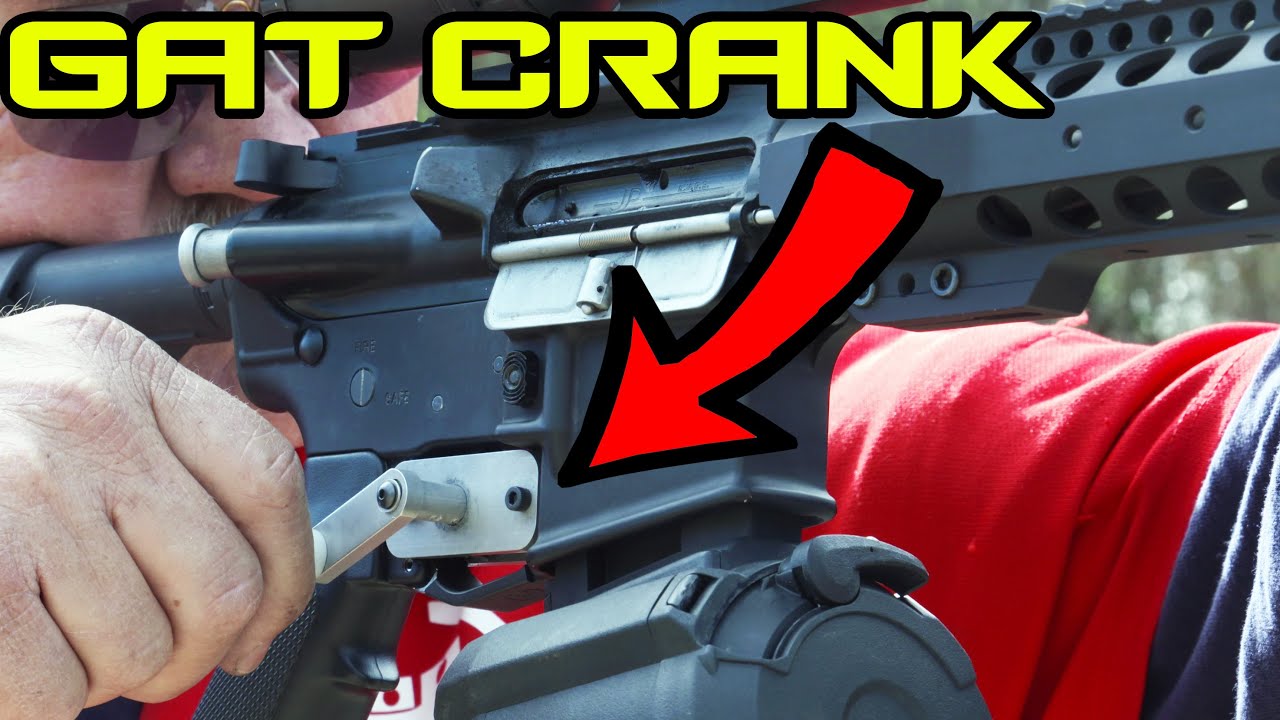 Turning your AR-15 into a mini Gatling Gun! (GAT CRANK) | Super SlowMo 4K