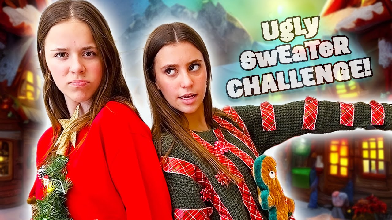 UGLY Christmas Sweater Challenge!! DIY Sister VS Sister!!