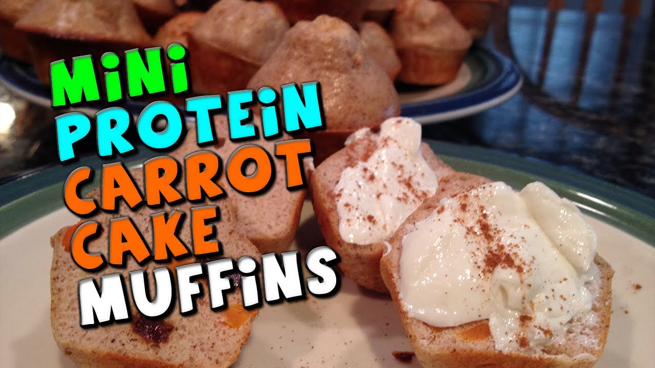 Mini Protein Carrot Cake Muffins | High Protein Muffin Recipe