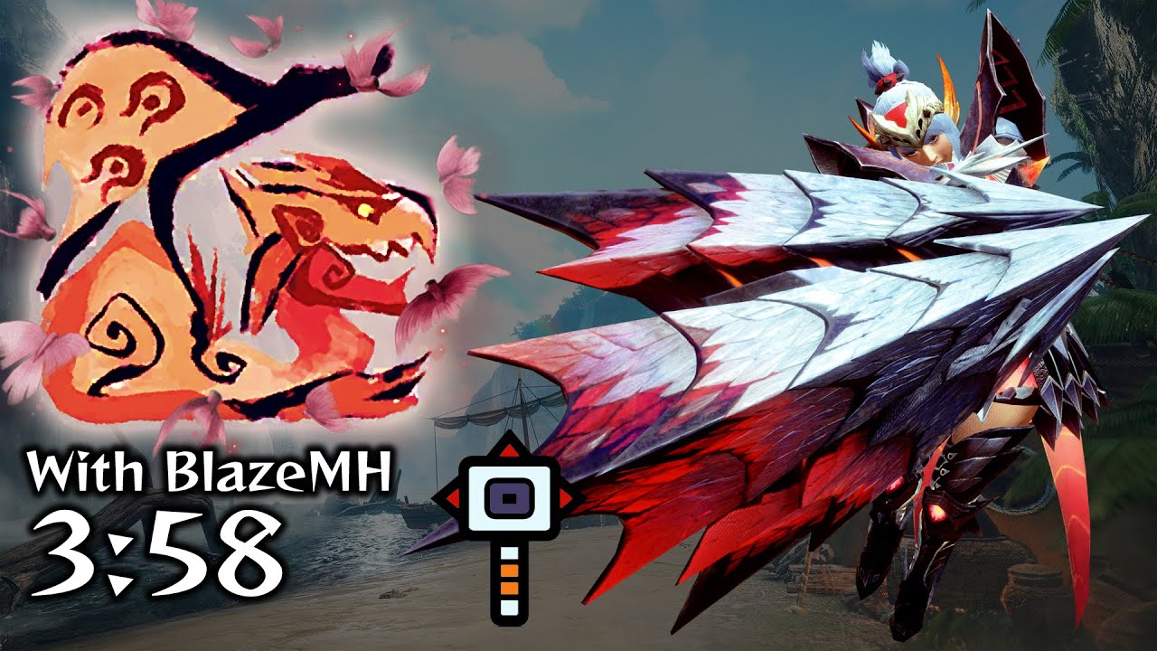 MHR Sunbreak: A3 Afflicted Rathian Vs. Strength and Courage Hammer 3:58 with BlazeMH - リオレイア ハンマー