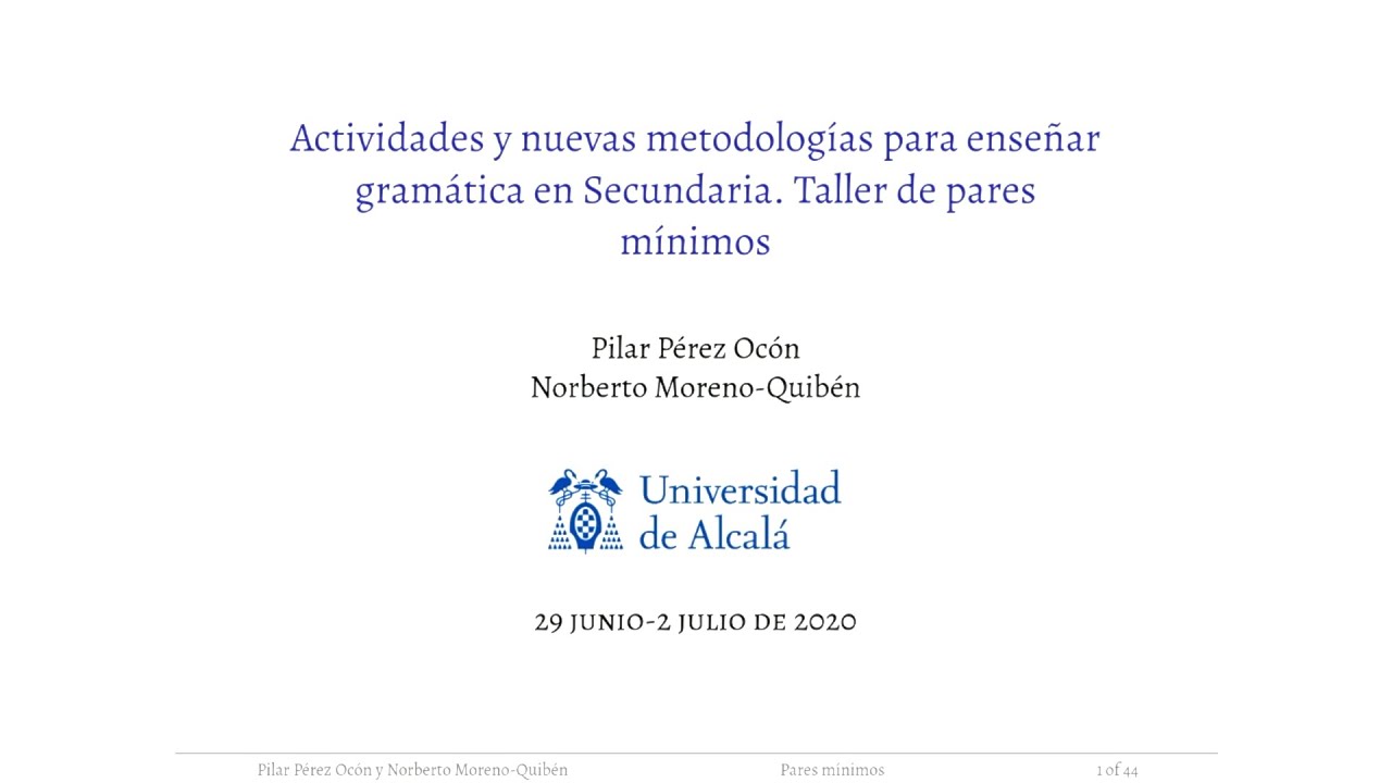 1ª sesión del curso: Actividades y nuevas metodologías para enseñar gramática en Secundaria